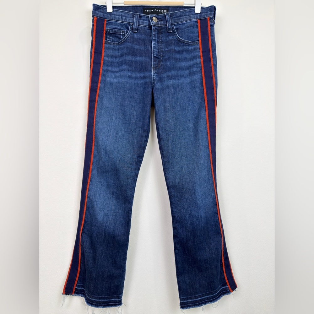 Veronica Beard Carolyn Baby Boot High Rise Jeans Stripe Size 27